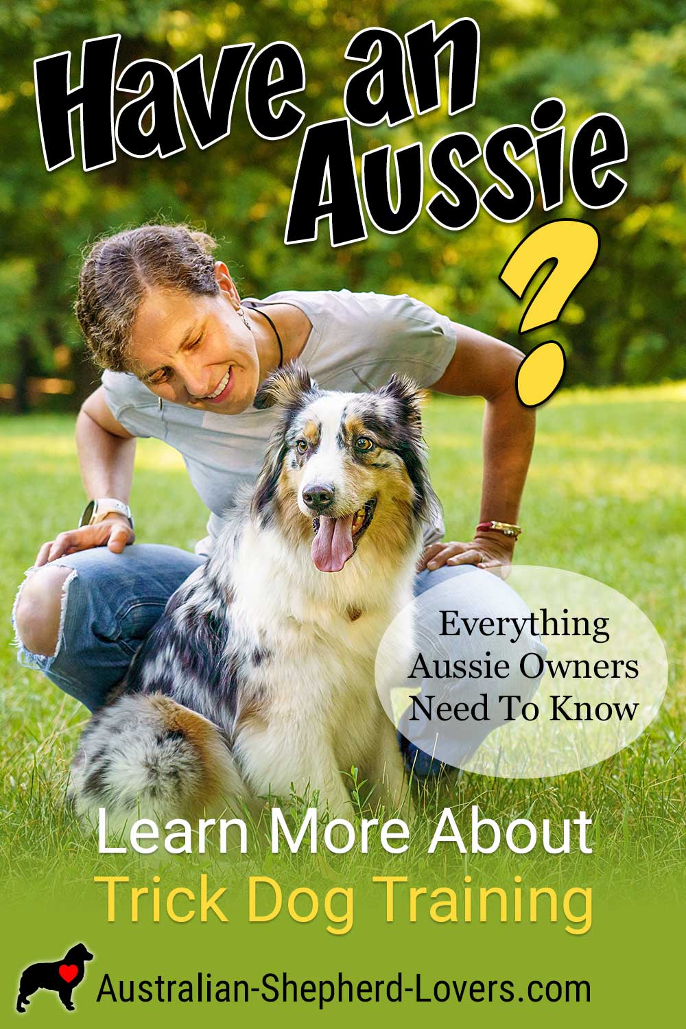 Trick dog training is an exciting option that the AKC offers to all breeds. It can be a great way for you and your dog to bond and to take your obedience training or agility training to the next level. #australianshepherd #aussie #dogtraining #puppytraining #aussielovers