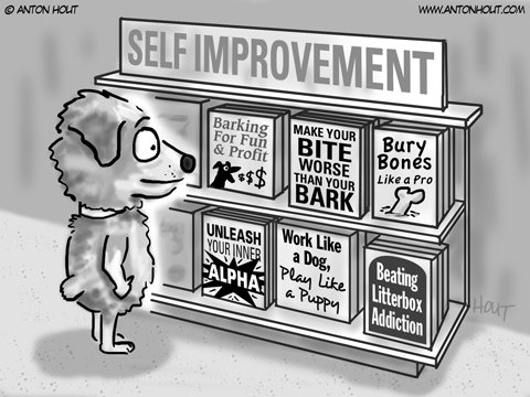 Australian Shepherd Cartoon by Anton Hout