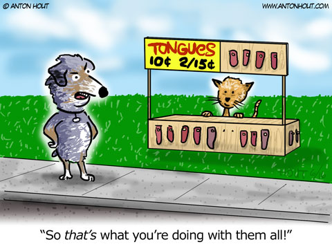Australian Shepherd Cartoon by Anton Hout