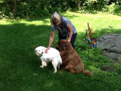 Jett with his grandma and his sister Polar