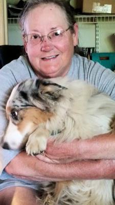 Myself out of the hospital with my Rescuer, Daisy May.