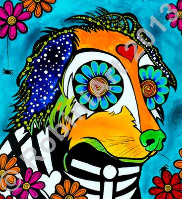 Kenai the Australian Shepherd, Copyright RobiniArt 2013